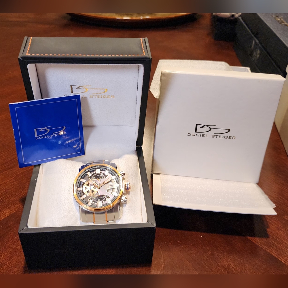Daniel Steiger Men's Silver and Gold Watch